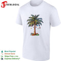 Christmas palm tree tropical ornaments holiday graphic shirt
