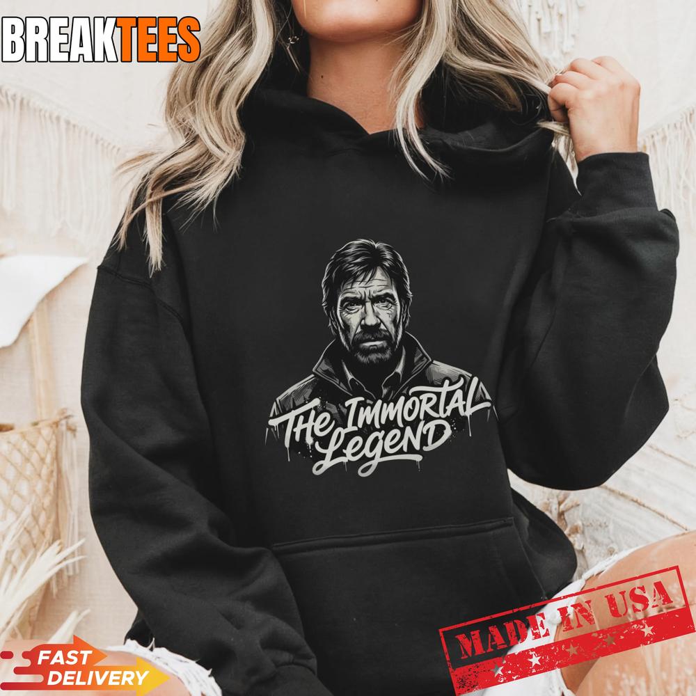 Chuck Norris The Immortal Legend T-Shirt – Minimalist Tribute Graphic Tee