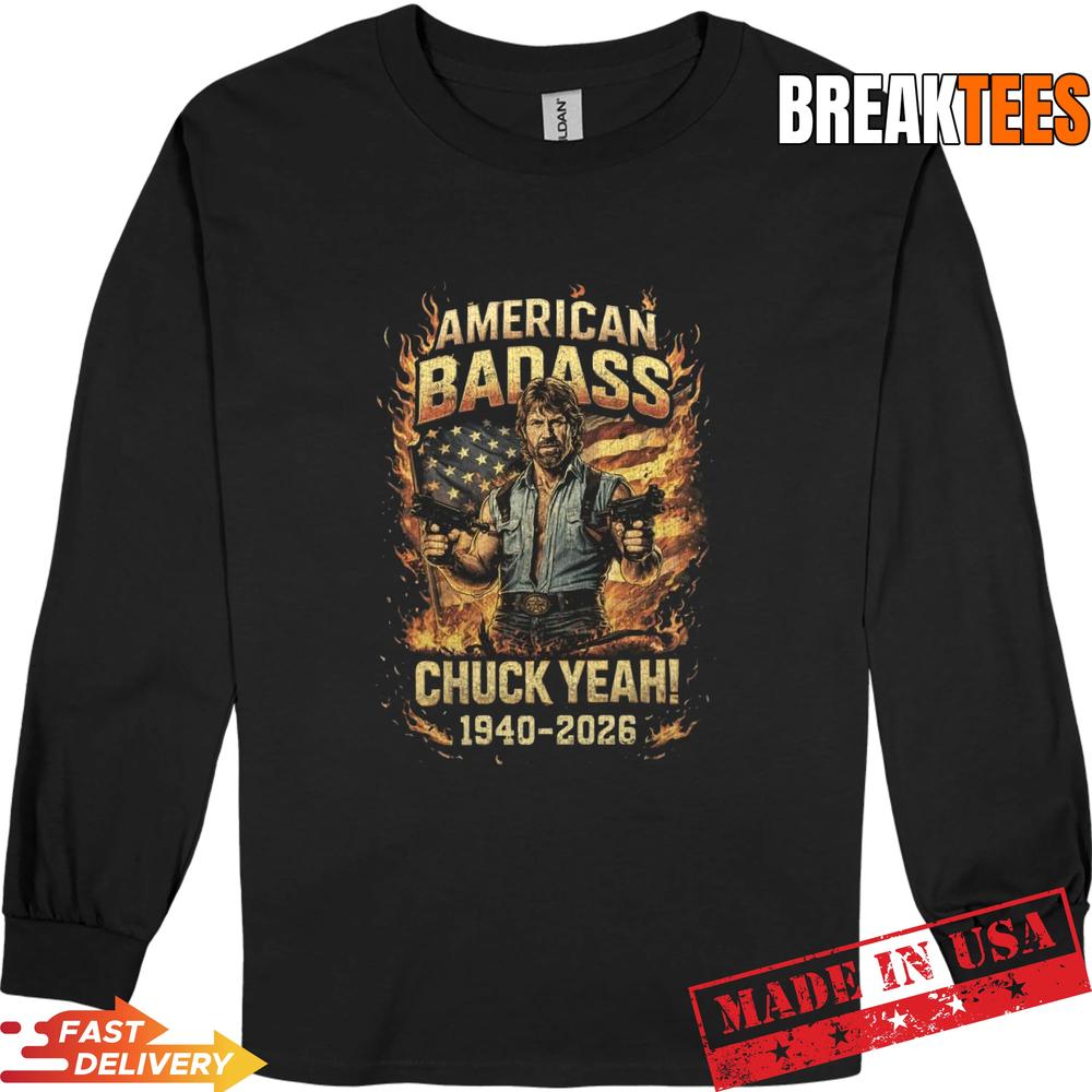 Chuck Yeah American Badass Tribute 1940-2026 Vintage T-Shirt
