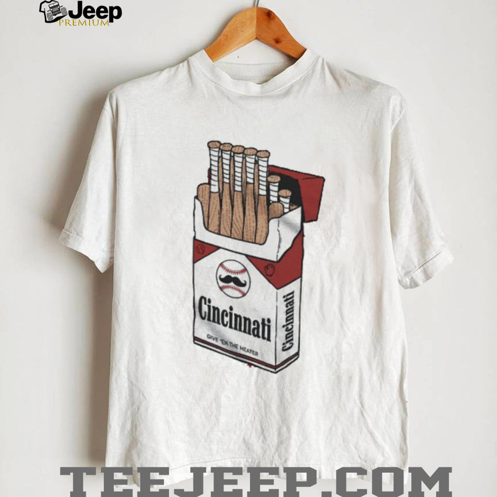 Cincinnati Baseball Bats Cigarette Pack Vintage Style T Shirt