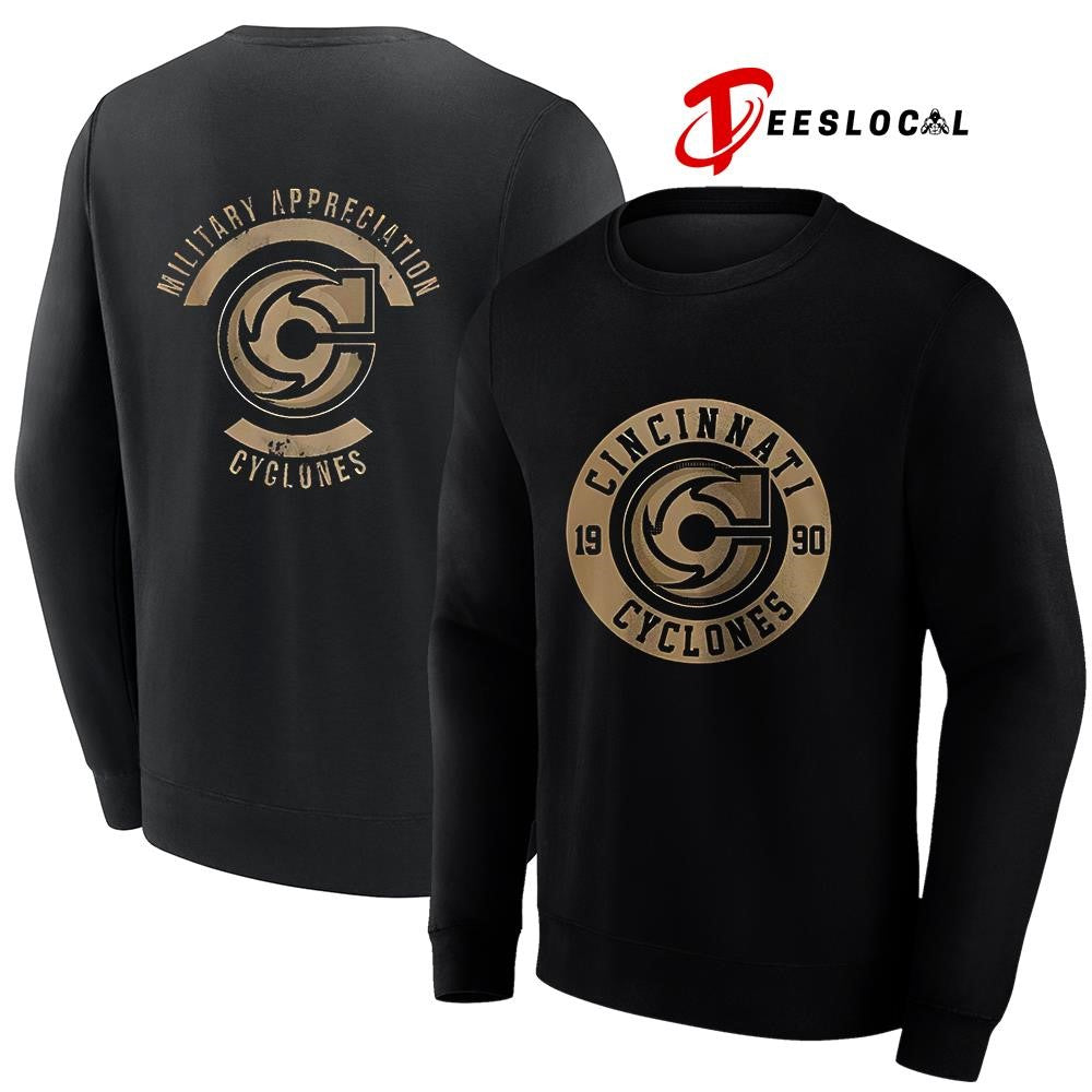 Cincinnati Cyclones x Military Appreciation logo shirt