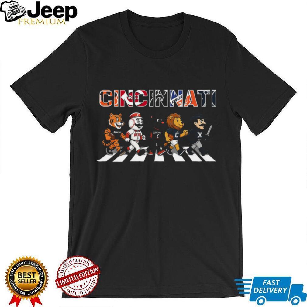 Cincinnati Mascots Crosswalk Sports Teams Shirt