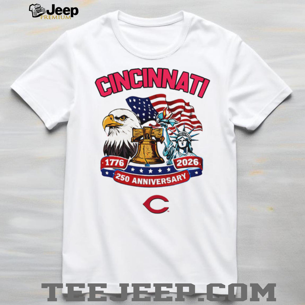 Cincinnati Reds 250th Anniversary 1776 2026 Patriotic Baseball Jersey T Shirt