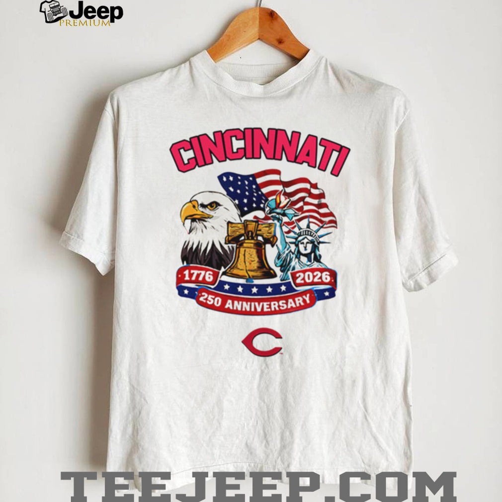 Cincinnati Reds 250th Anniversary 1776 2026 Patriotic Baseball Jersey T Shirt