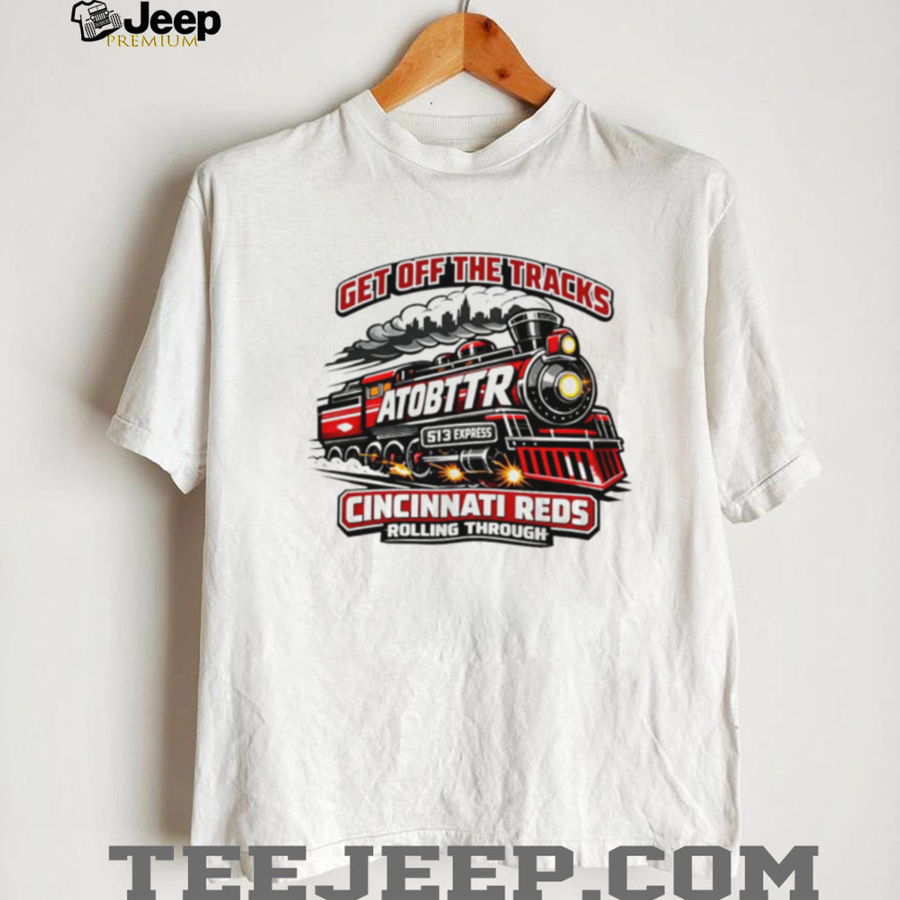 Cincinnati Reds ATOBTTR Rolling Through T Shirt 513 Express Train Design