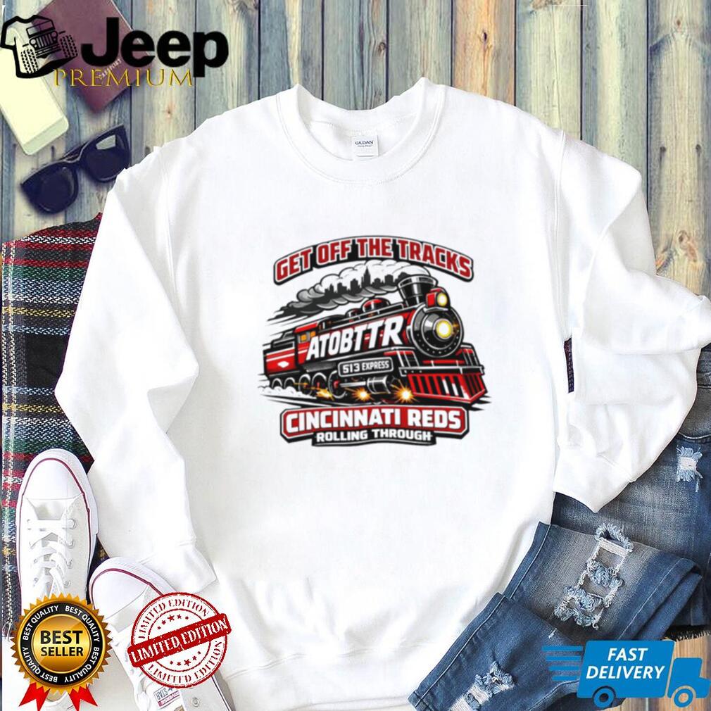 Cincinnati Reds ATOBTTR Rolling Through T Shirt 513 Express Train Design
