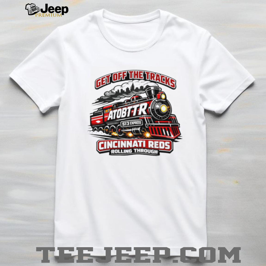 Cincinnati Reds ATOBTTR Rolling Through T Shirt 513 Express Train Design