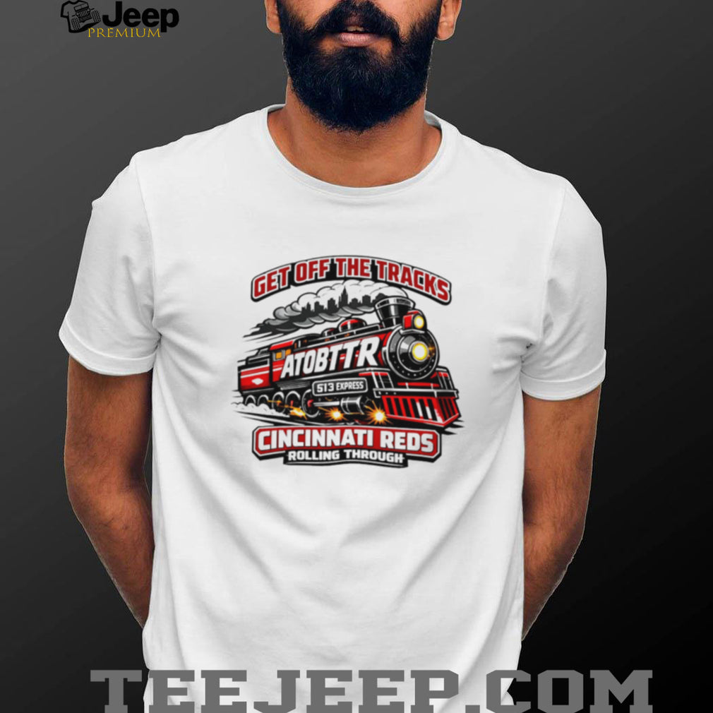 Cincinnati Reds ATOBTTR Rolling Through T Shirt 513 Express Train Design