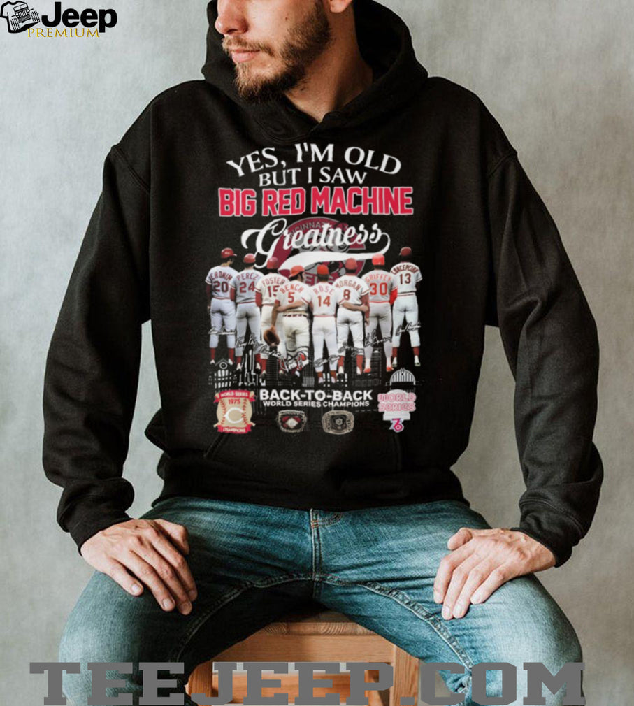 Cincinnati Reds Big Red Machine Back To Back World Series Champions Signatures T Shirt