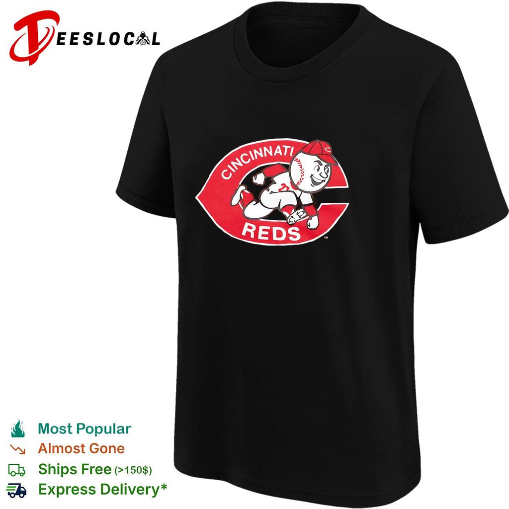 Cincinnati Reds classic Mr. mascot baseball logo shirt