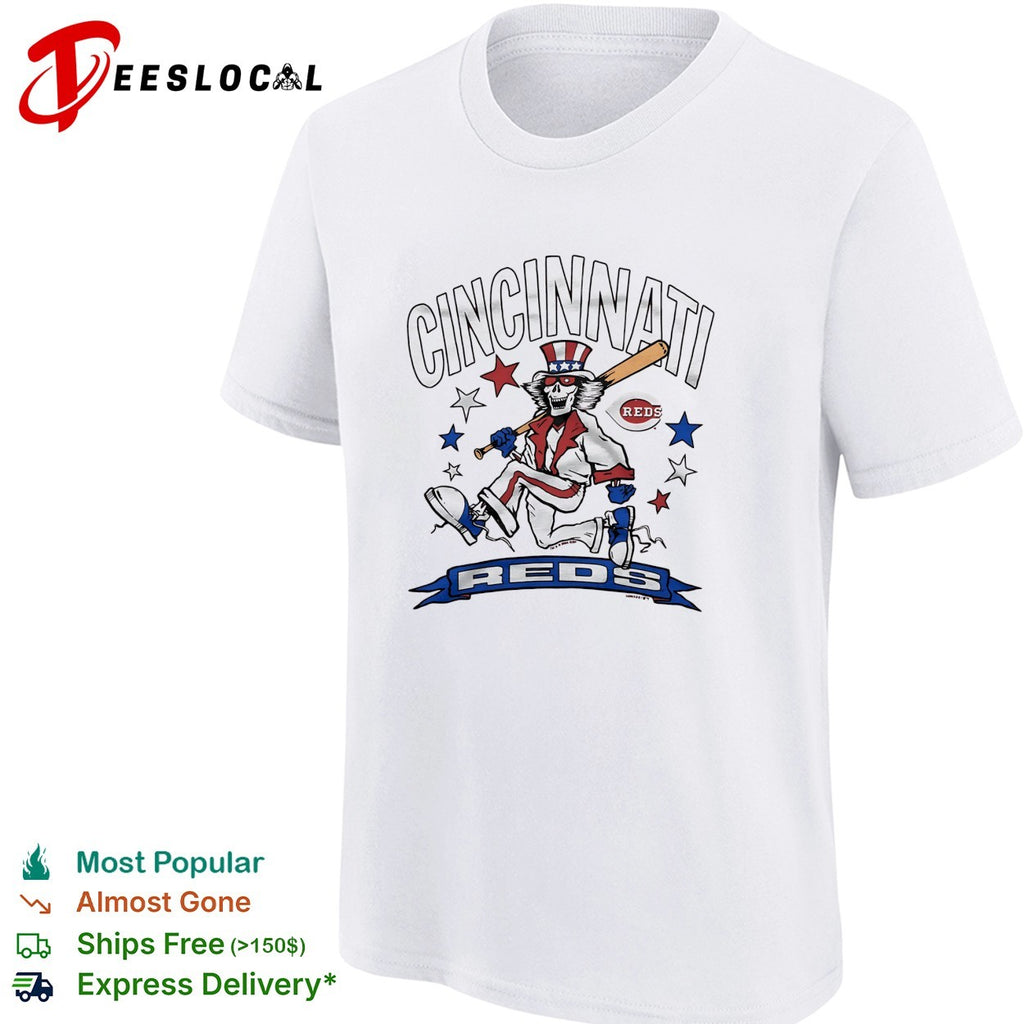 Cincinnati Reds x Grateful Dead Uncle Sam MLB graphic shirt