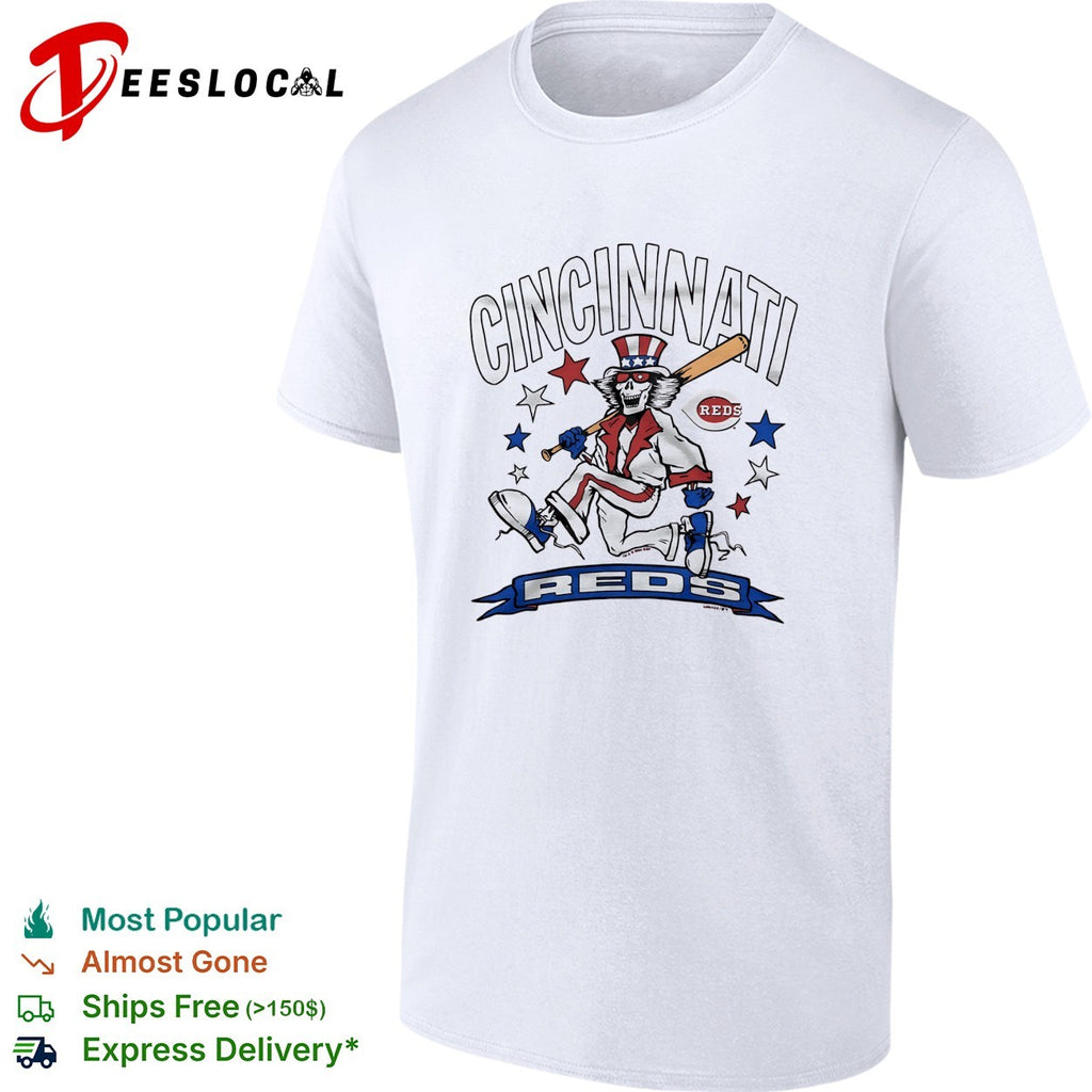 Cincinnati Reds x Grateful Dead Uncle Sam MLB graphic shirt