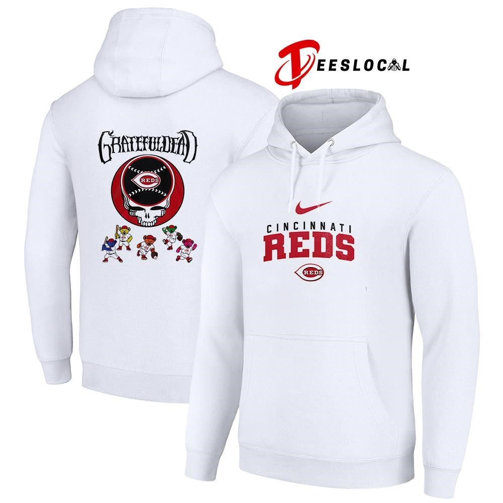 Cincinnati Reds x Grateful Dead bear mascot shirt