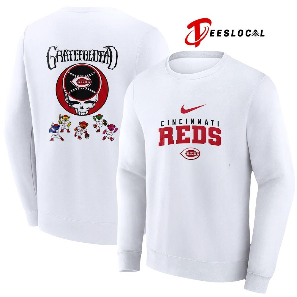 Cincinnati Reds x Grateful Dead bear mascot shirt