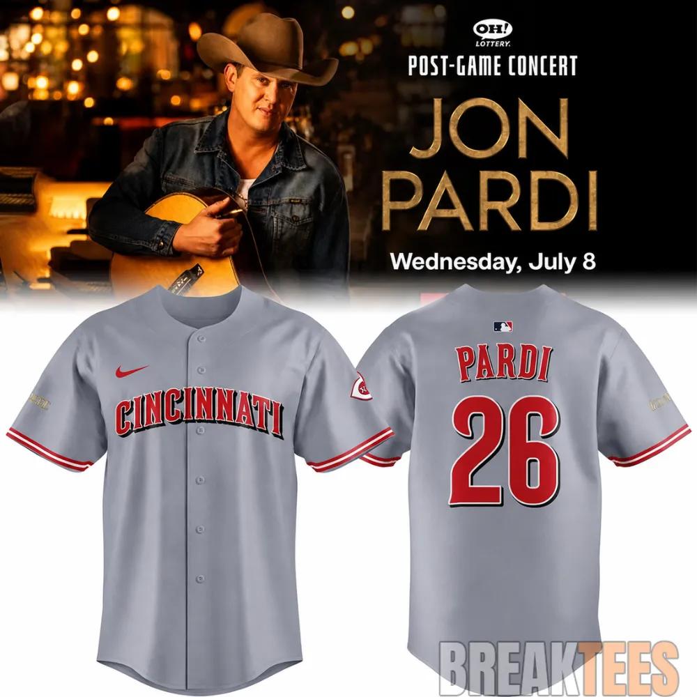 Cincinnati Reds x Jon Pardi 2026 Concert Night Baseball Jersey