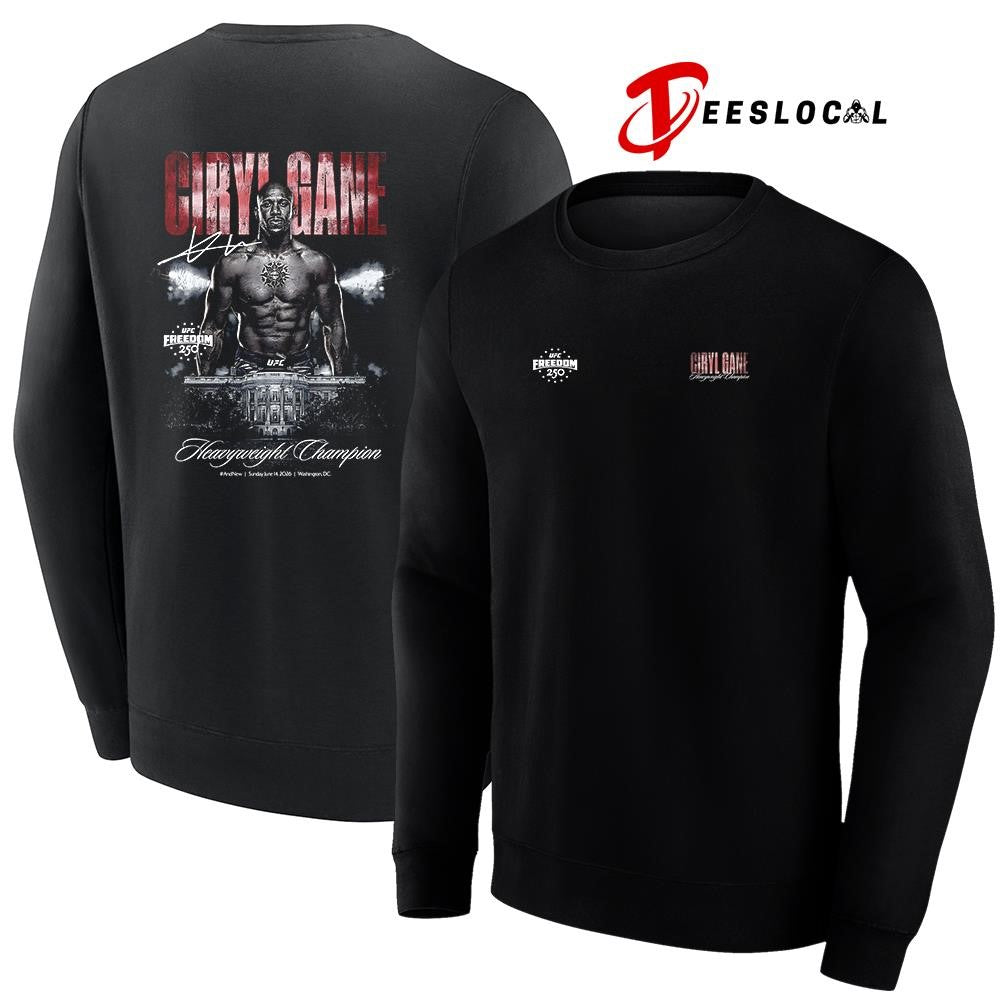 Ciryl Gane UFC Freedom 250 and new Men’s lightweight champion signature shirt