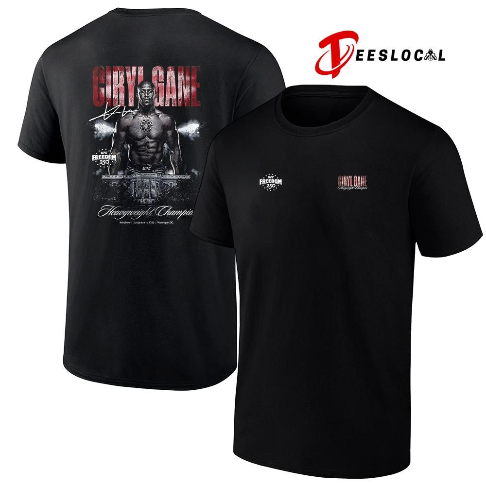 Ciryl Gane UFC Freedom 250 and new Men’s lightweight champion signature shirt