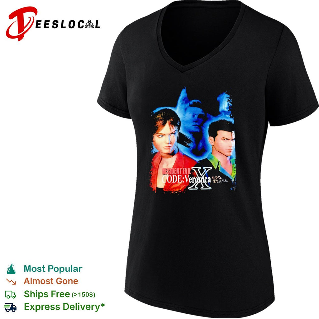 Claire Redfield Chris Redfield Albert Wesker Resident Evil Code Veronica X shirt