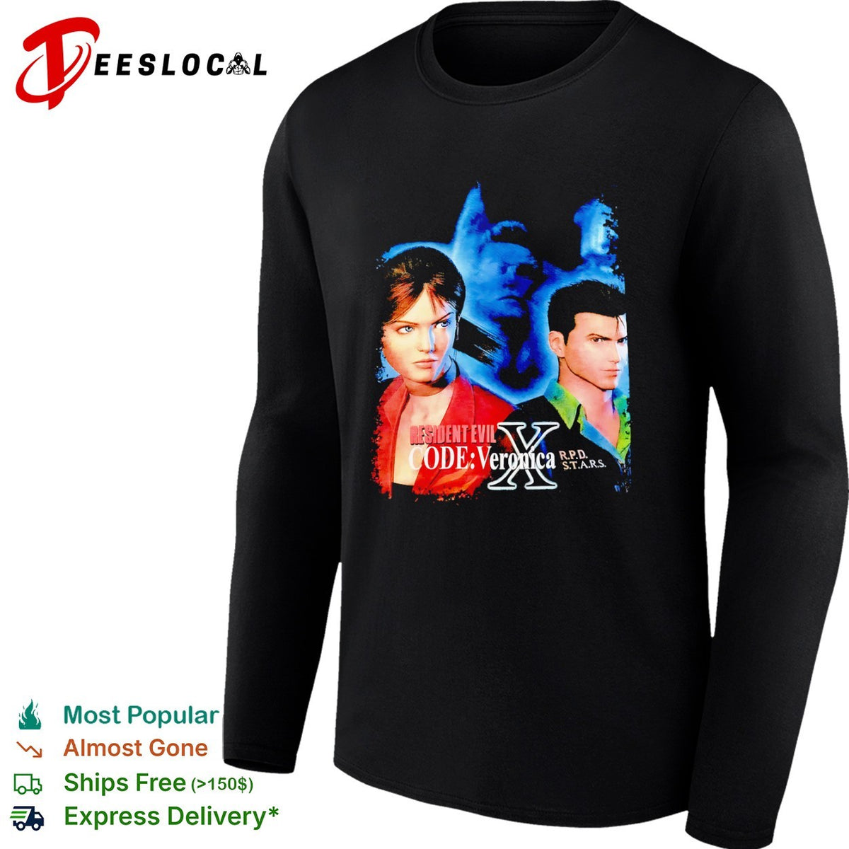 Claire Redfield Chris Redfield Albert Wesker Resident Evil Code Veronica X shirt