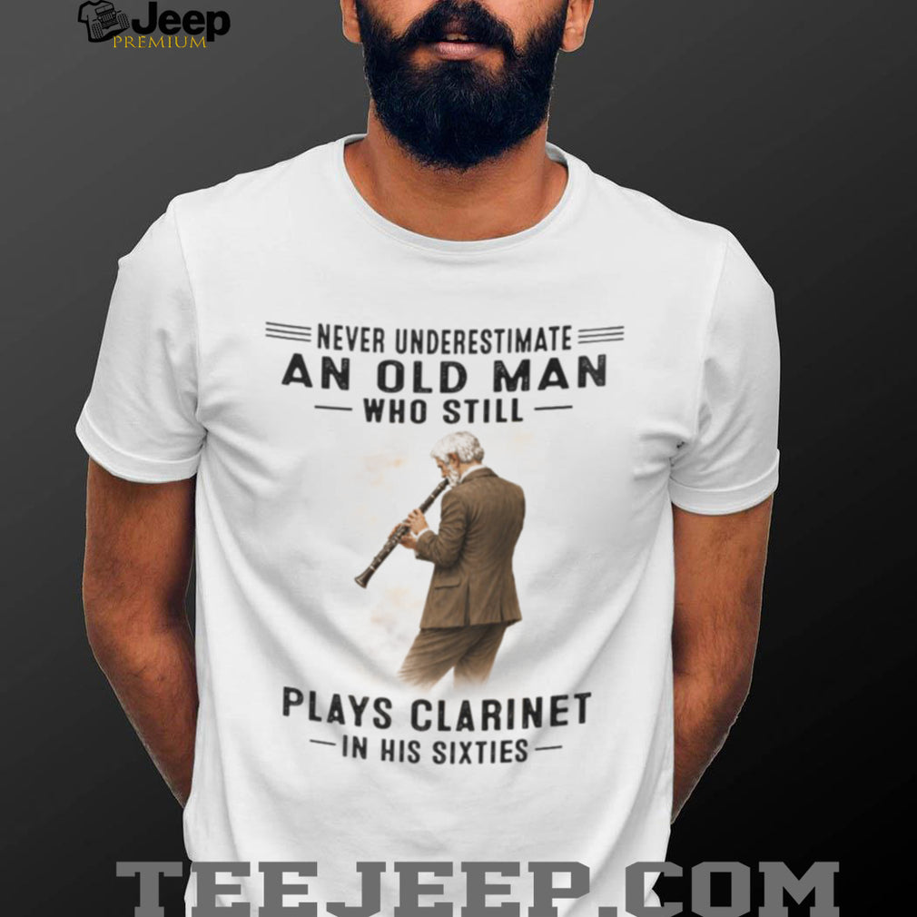 Clarinet Player Old Man Music Lover 60th Birthday Shirt