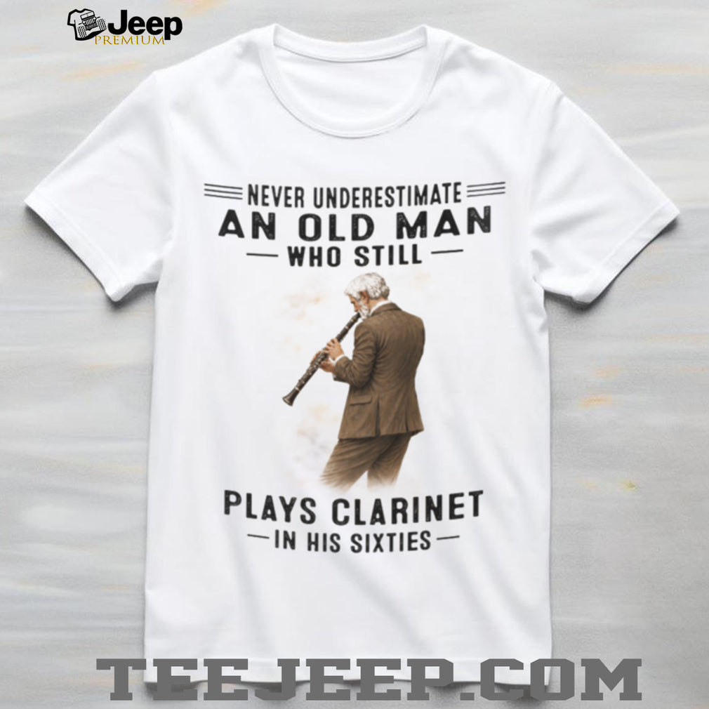 Clarinet Player Old Man Music Lover 60th Birthday Shirt