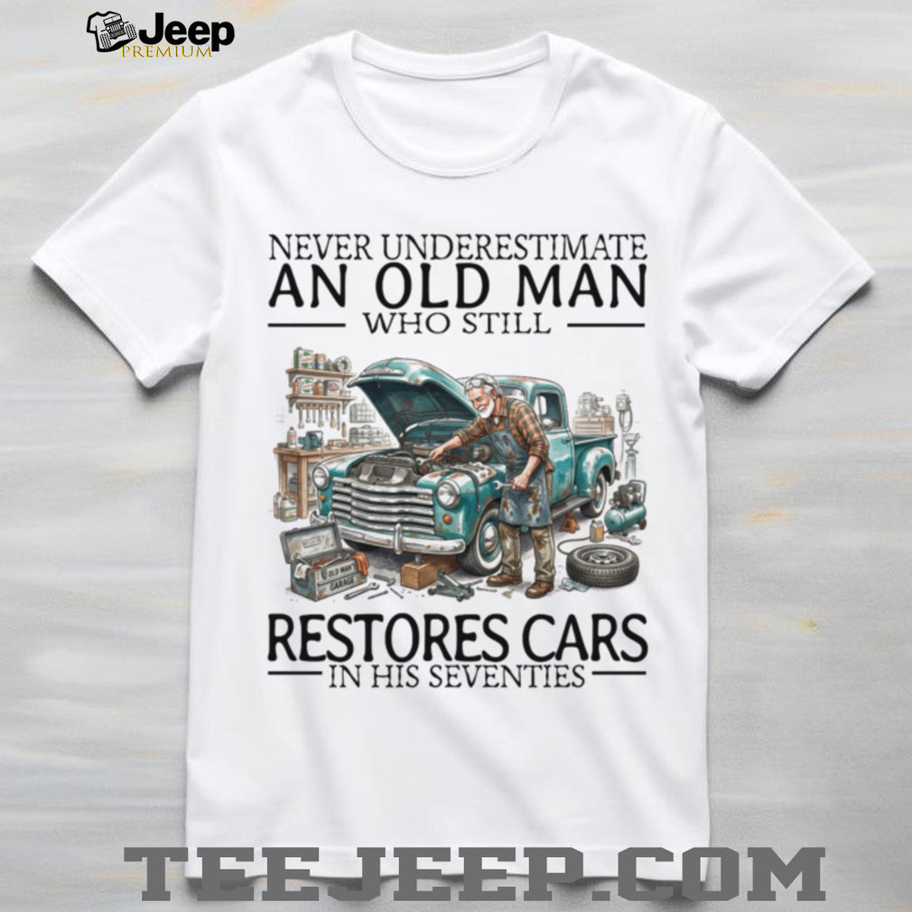 Classic Car Restorer Old Man Mechanic Auto Repair Shirt