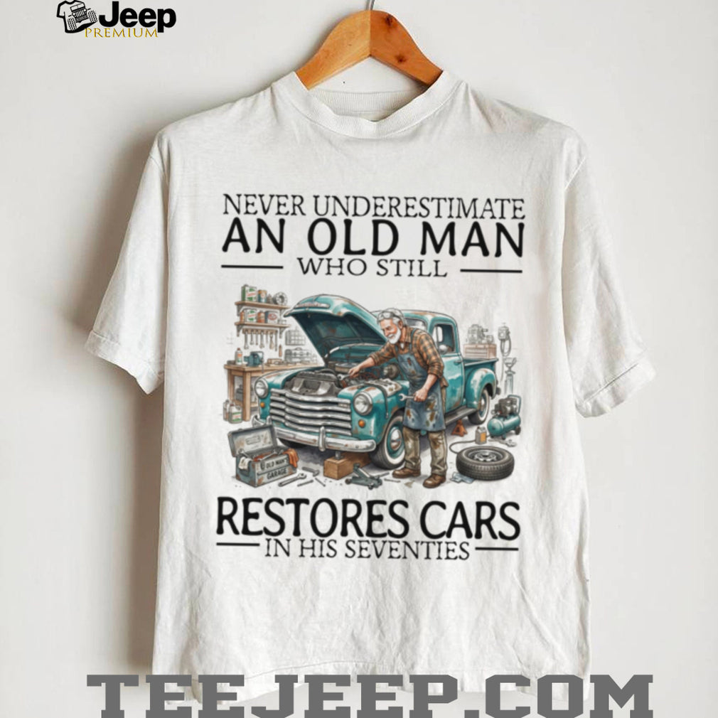 Classic Car Restorer Old Man Mechanic Auto Repair Shirt