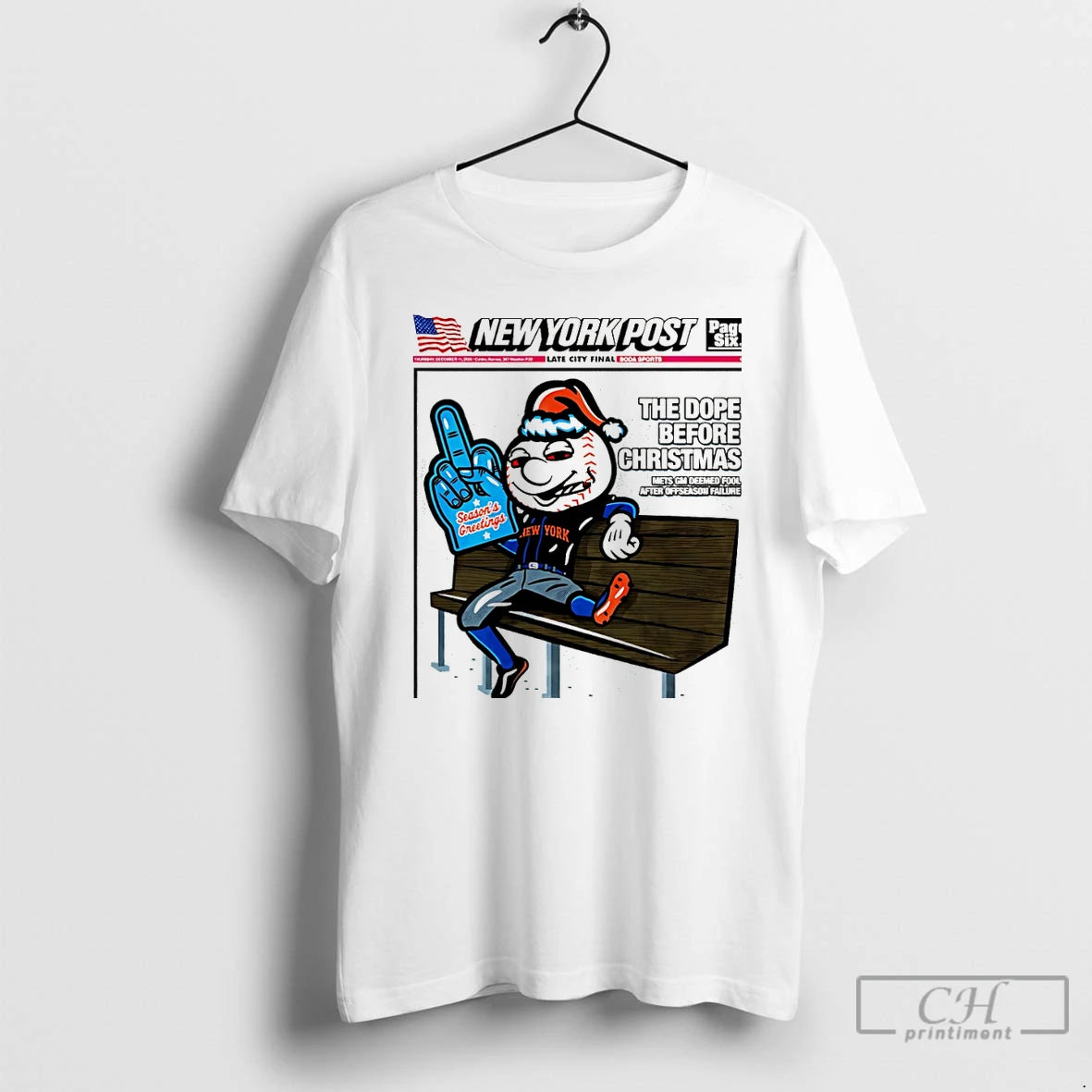 Classic New York Mets Mr Met Ny Post The Dope Before Christmas Christmas T Shirts