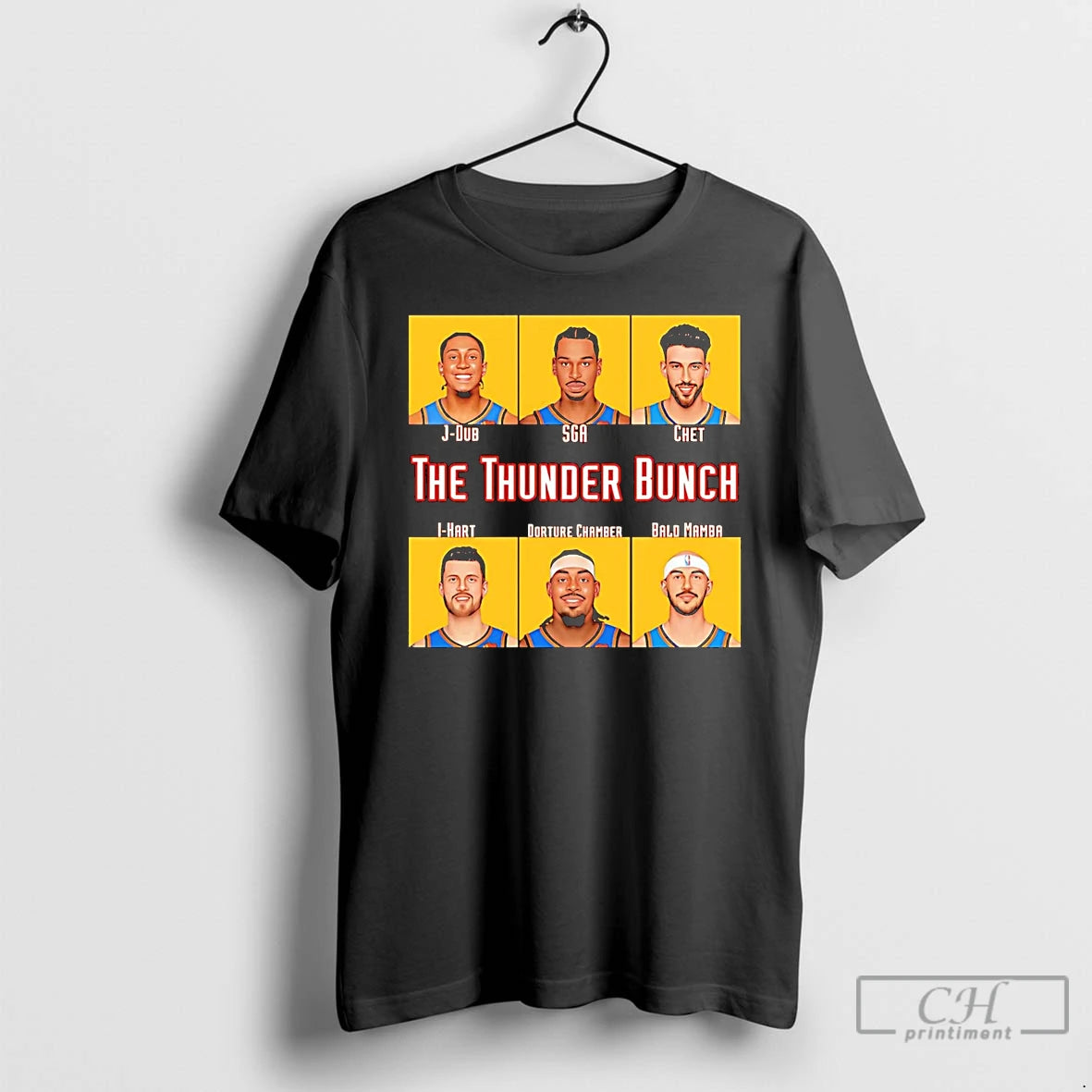 Classic Oklahoma City Thunder Core Bunch Players T Shirts