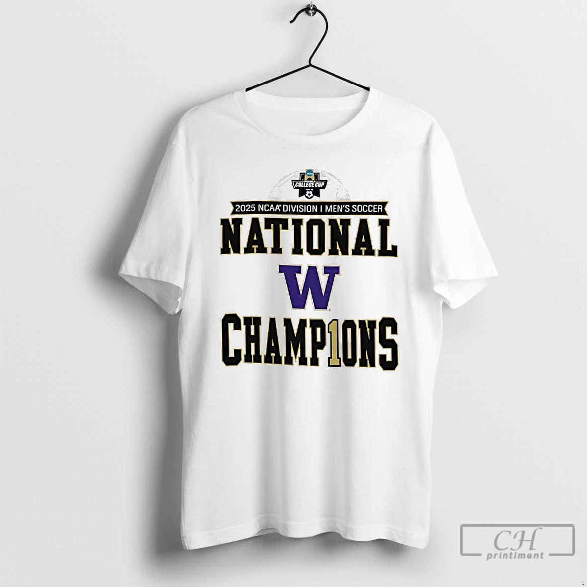 Classic Washington Huskies 2025 Ncaa Mens Soccer National Champions Locker Room