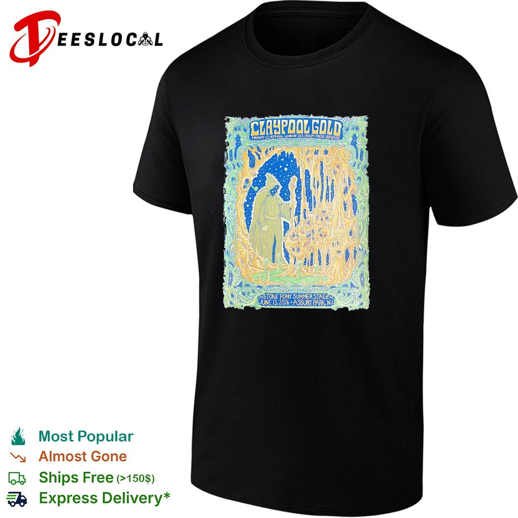 Claypool Gold Primus Claypool Lennon Delirium and Frog Brigade Asbury Park 2026 shirt