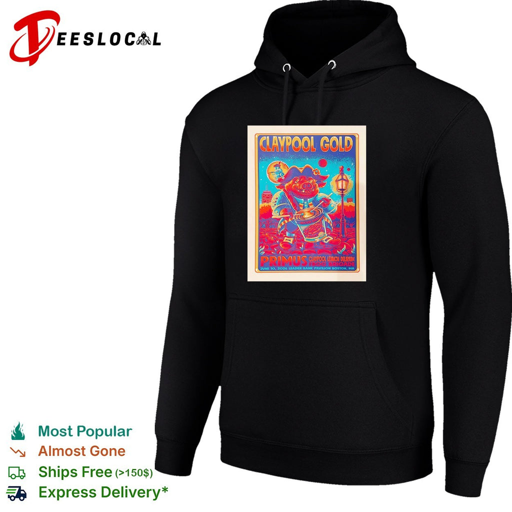 Claypool Gold Primus Claypool Lennon Delirium and Frog Brigade Boston MA 2026 Event poster shirt