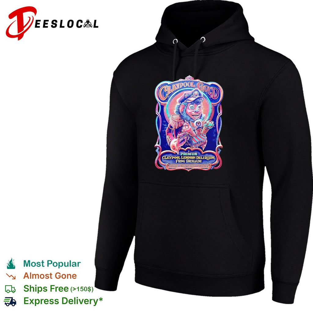 Claypool Gold Primus Claypool Lennon Delirium and Frog Brigade Columbus Ohio 2026 Event shirt