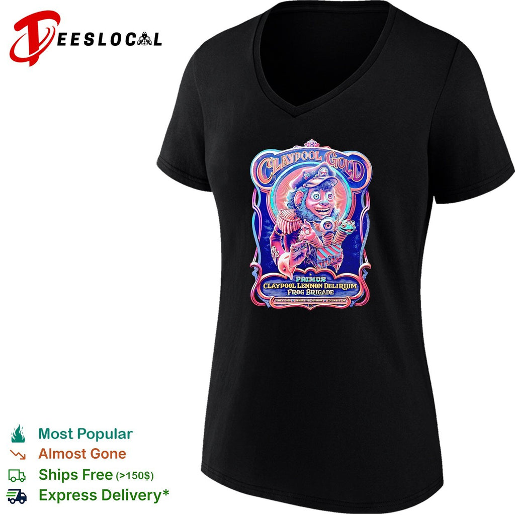 Claypool Gold Primus Claypool Lennon Delirium and Frog Brigade Columbus Ohio 2026 Event shirt