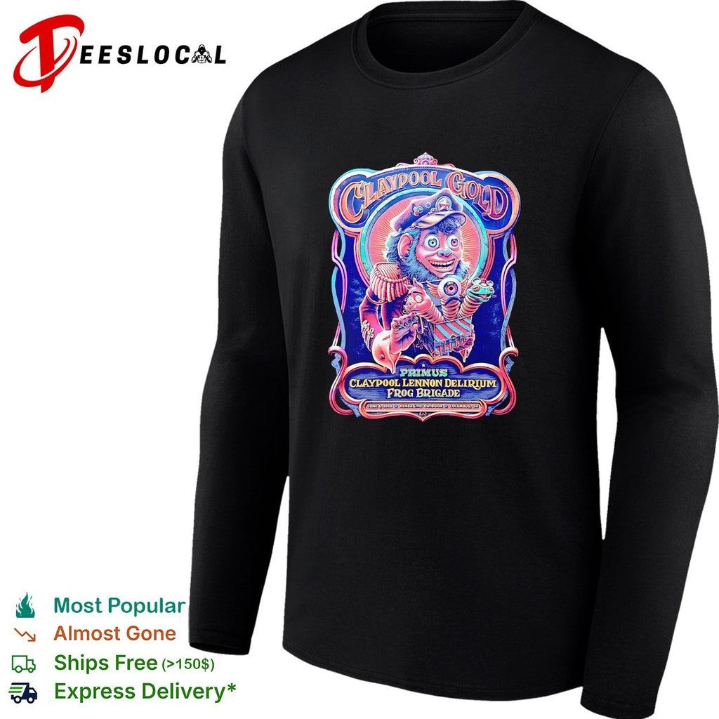 Claypool Gold Primus Claypool Lennon Delirium and Frog Brigade Columbus Ohio 2026 Event shirt