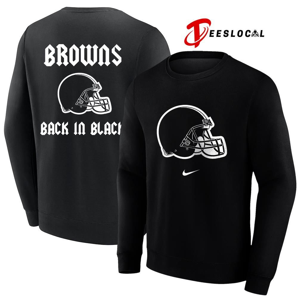 Cleveland Browns back in black logo shirt