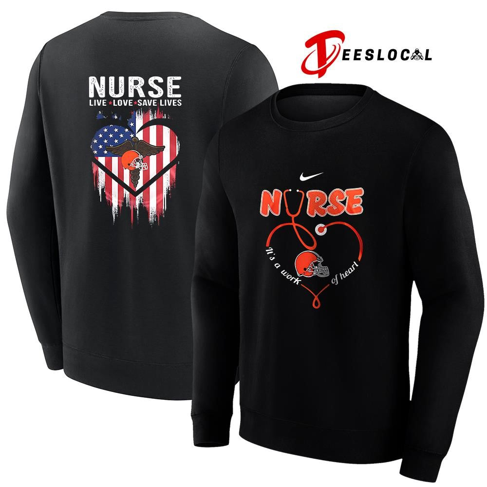 Cleveland Browns x Army nurse it’s a work of heart shirt