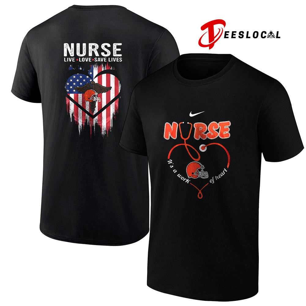 Cleveland Browns x Army nurse it’s a work of heart shirt