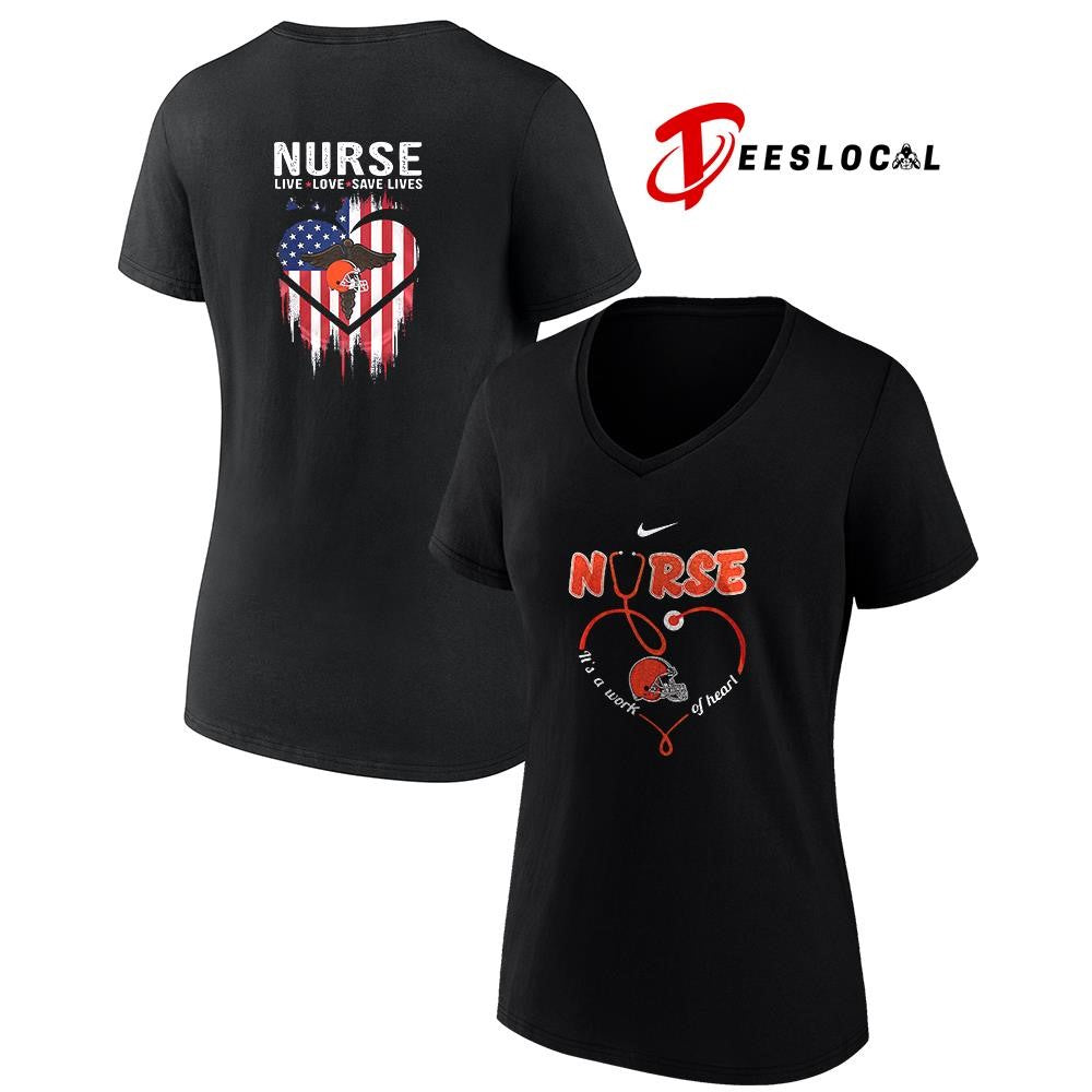 Cleveland Browns x Army nurse it’s a work of heart shirt