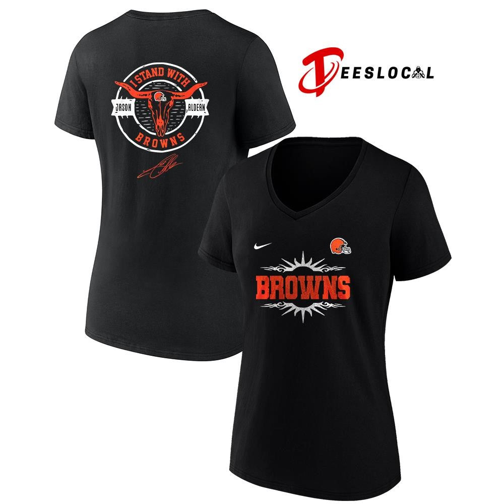 Cleveland Browns x Jason Aldean I stand signature logo shirt
