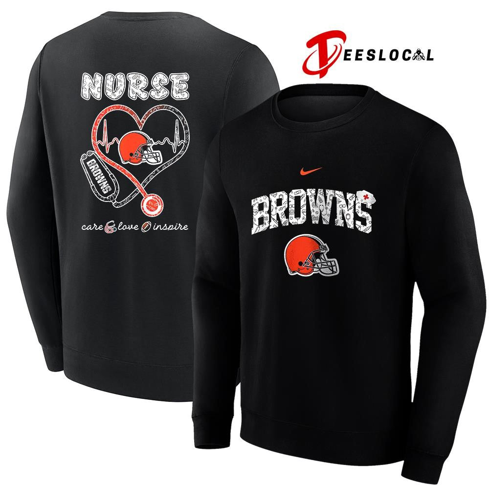 Cleveland Browns x Nurse care love inspire logo shirt