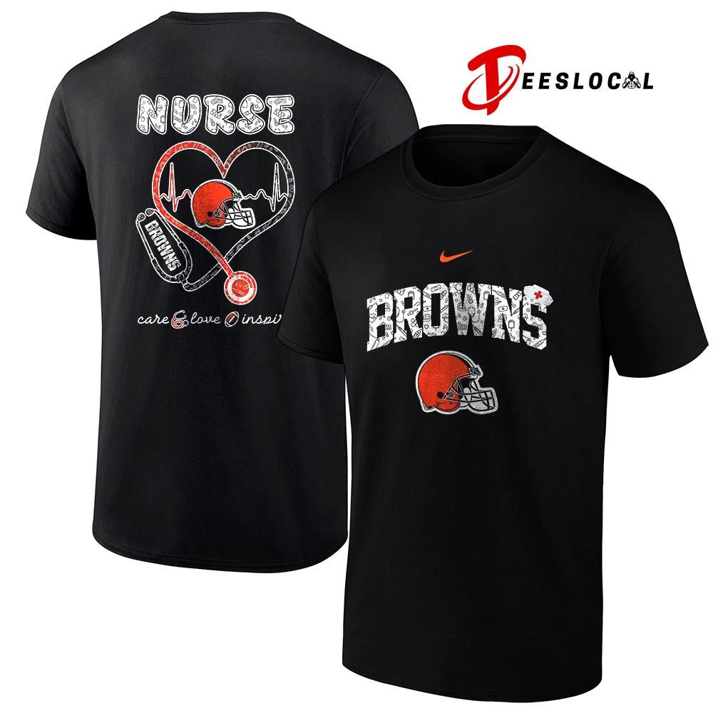 Cleveland Browns x Nurse care love inspire logo shirt