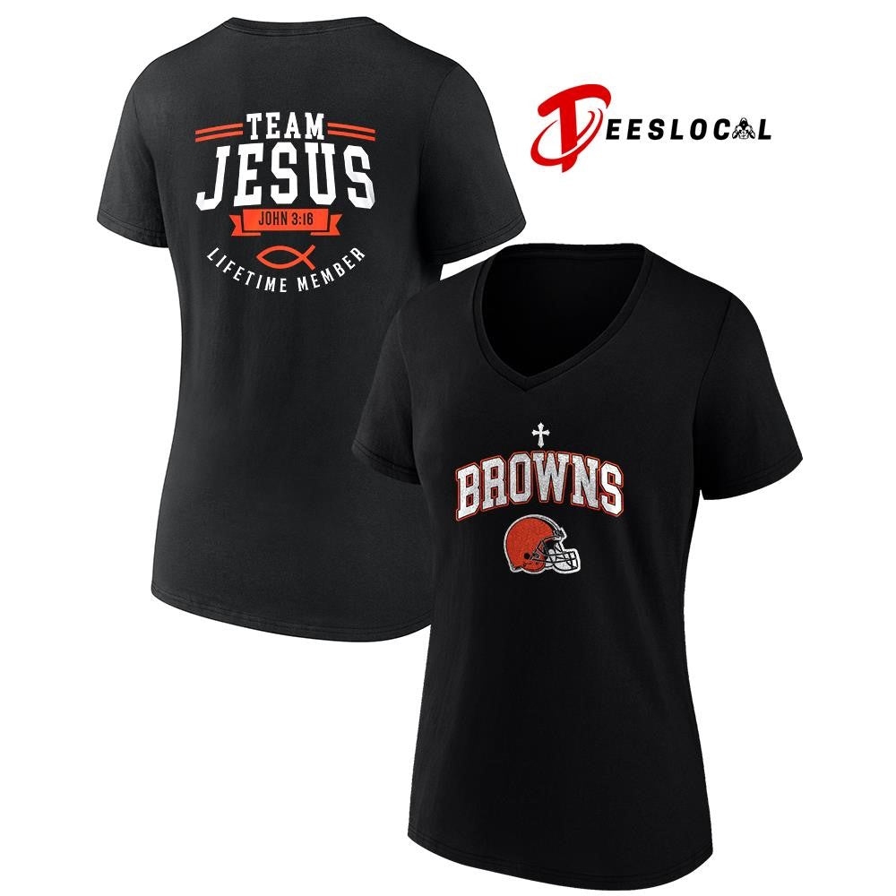 Cleveland Browns x team Jesus lifetime member John 3 16 logo shirt