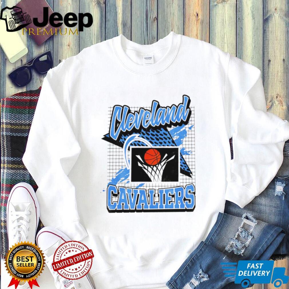 Cleveland Cavaliers Retro 90s Basketball Geometric Grid T Shirt