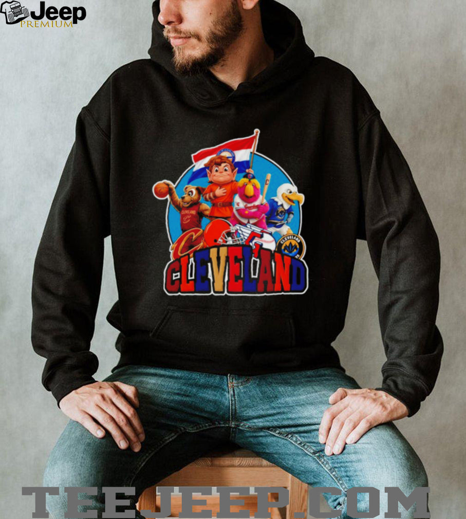 Cleveland City Sports Mascot Mashup Guardians Cavaliers Browns T Shirt