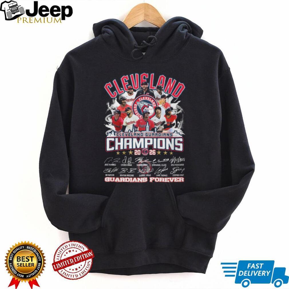 Cleveland Guardians 2026 Champions Forever Team Player Signatures T Shirt