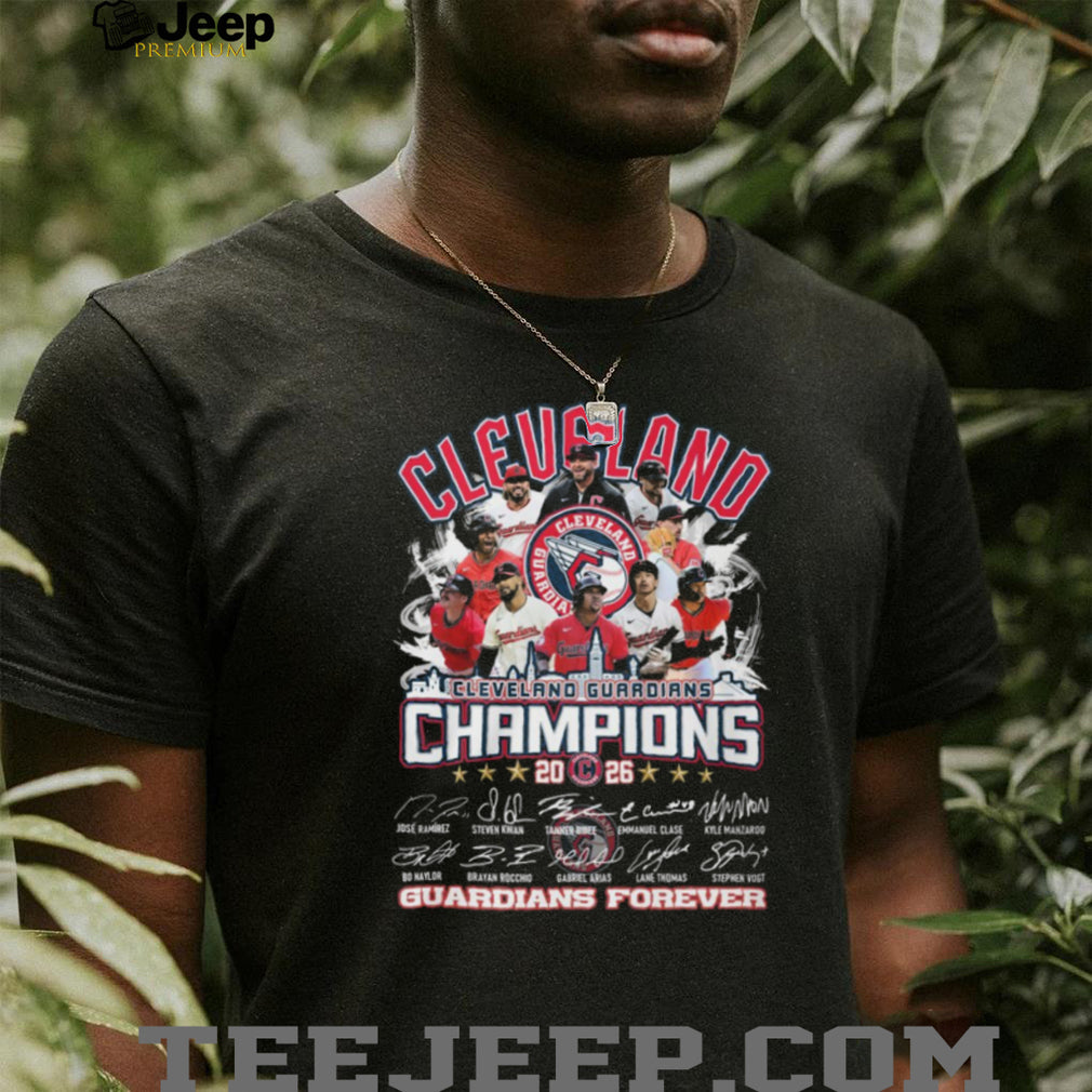 Cleveland Guardians 2026 Champions Forever Team Player Signatures T Shirt