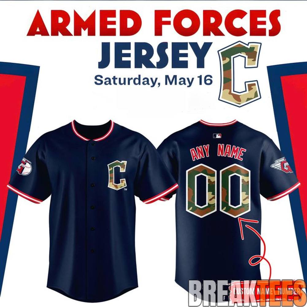 Cleveland Guardians Armed Forces 2026 Custom Jersey