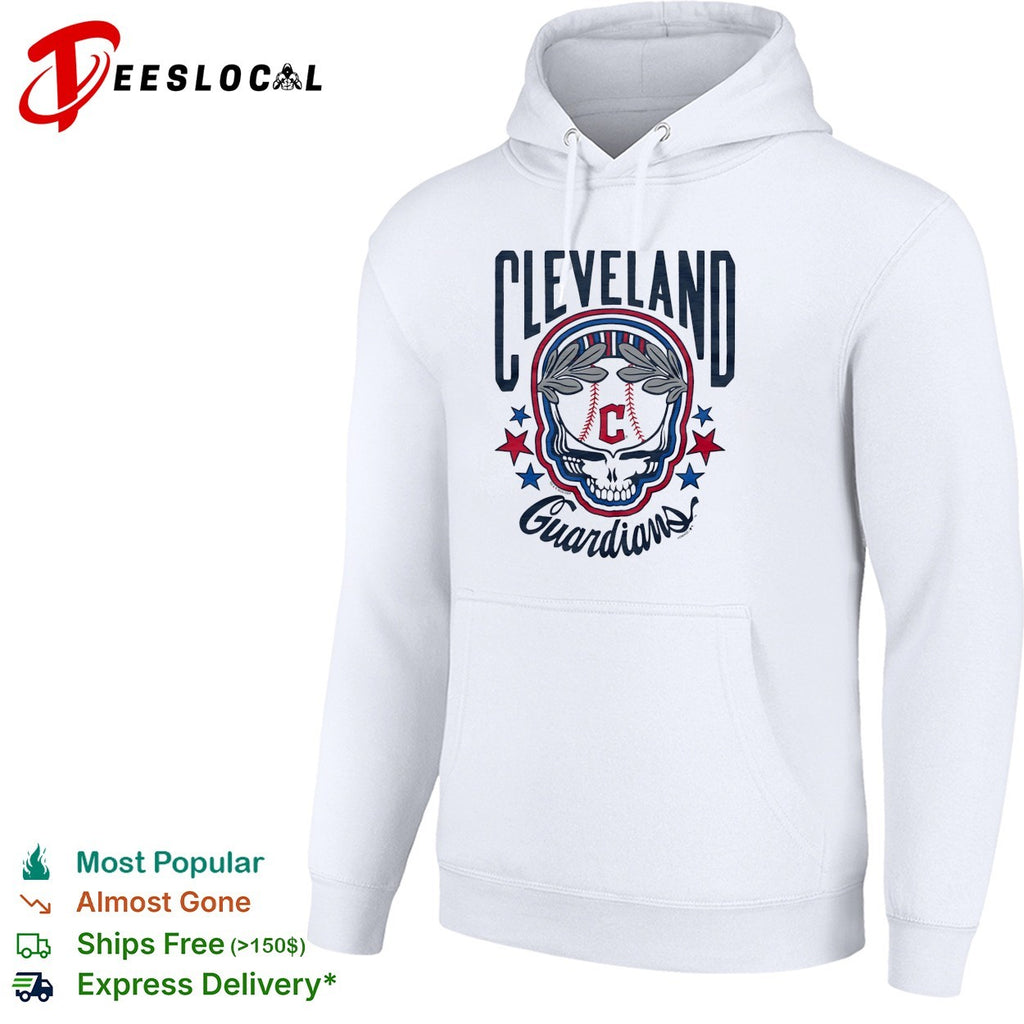 Cleveland Guardians x Grateful Dead skull MLB graphic shirt