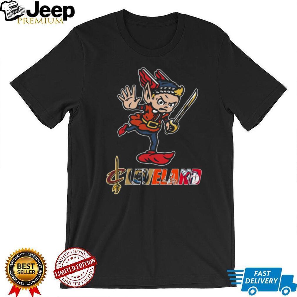Cleveland Sports Mascot “Brownie the Elf” Sword Design T Shirt